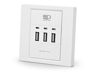 Стационарная USB-розетка со встроенным блоком питания USB REAL-EL CW-303