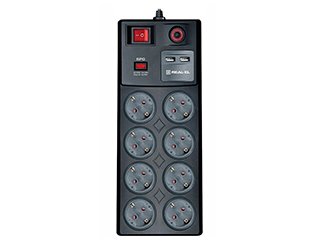 Мережевий фільтр-подовжувач REAL-EL RS-8F USB Charge