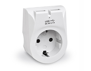 Зарядное USB-устройство с розеткой REAL-EL CS-25