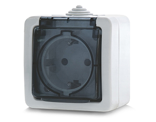 Розетка із заземленням та захисними шторками REAL-EL Storm-72021P 