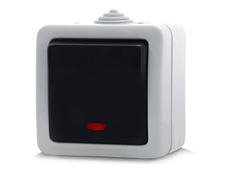 Выключатель одинарный с индикатором Storm-72011L